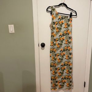 One shoulder cotton maxi dress